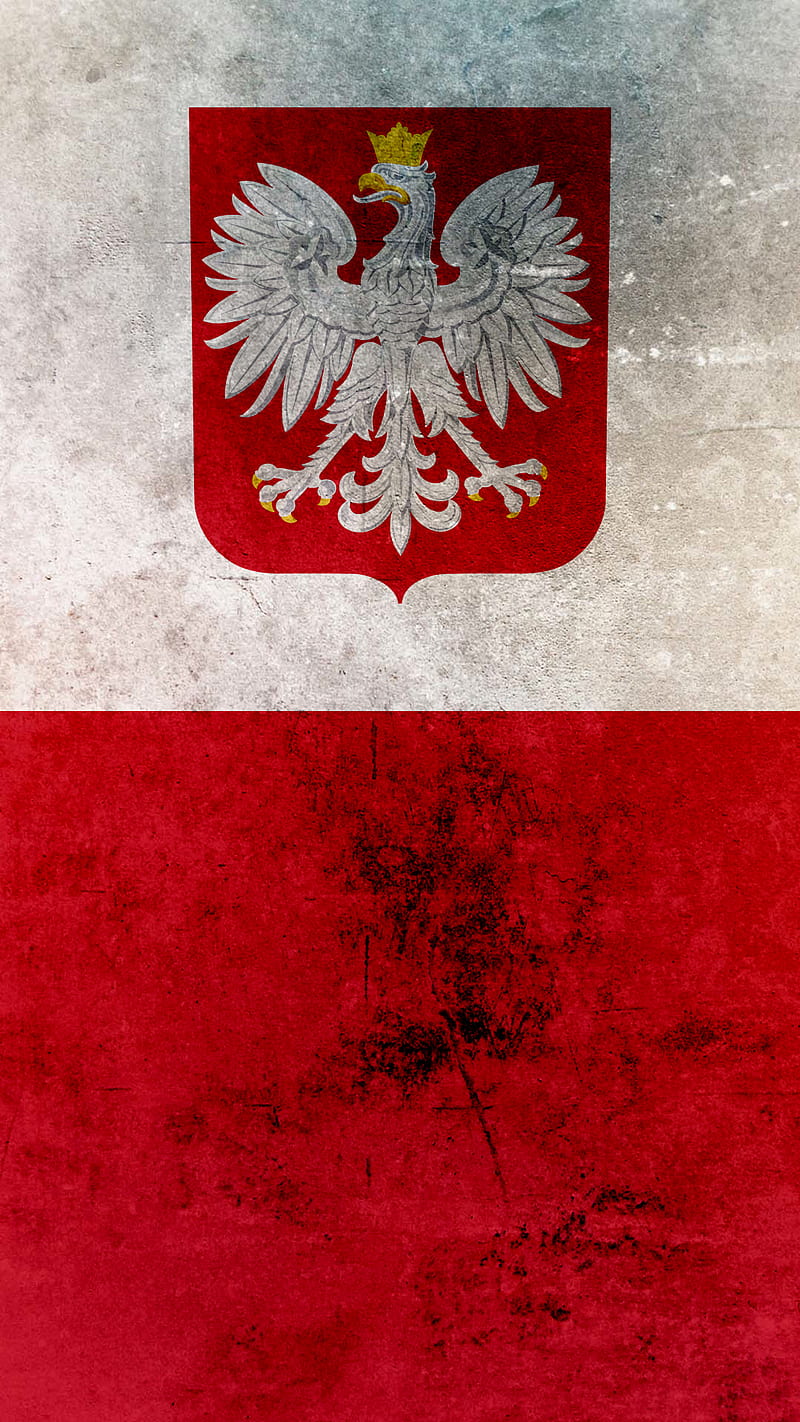 Flag of Poland, flaga, grunge, polska, HD phone wallpaper