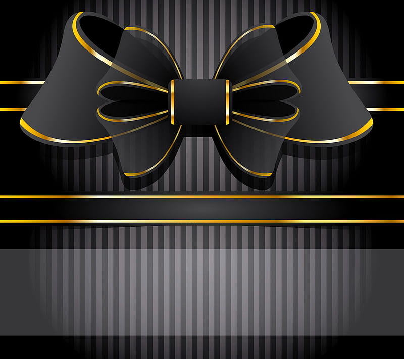 Luxury Bow, background, black, elegant, gold, HD wallpaper | Peakpx