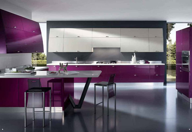 kitchen idea, money, cool, nice, purple, HD wallpaper