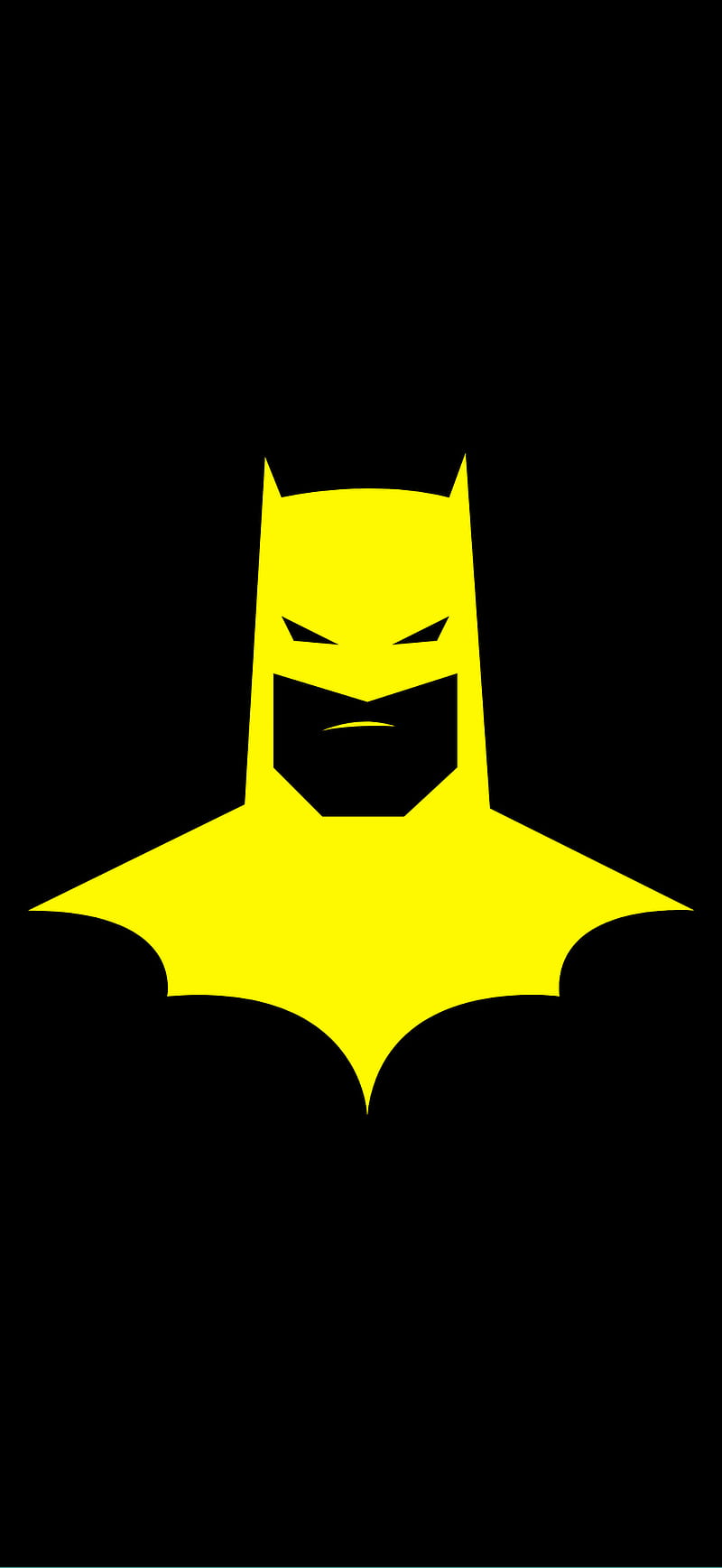 BatMan Oled, bat, black, hero, man, metal, minimal, super, superman, yellow, HD phone wallpaper