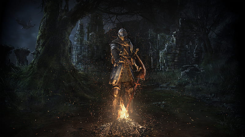 Dark Souls Bonfire Sword Warrior Games, HD wallpaper