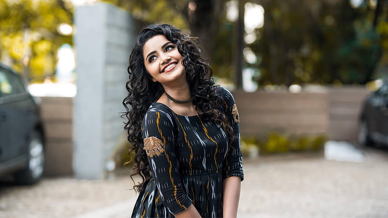 anupama parameswaran, actress, smiling, Girls, HD wallpaper