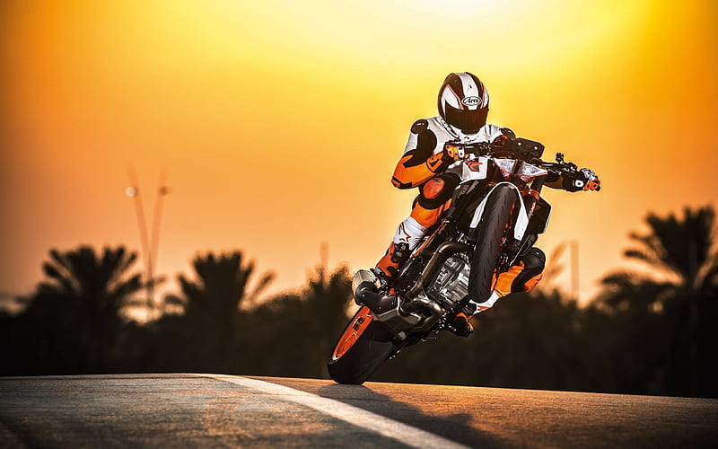 KTM 1290, Super Duke R Stunt, 2017, sports motorcycles, HD wallpaper