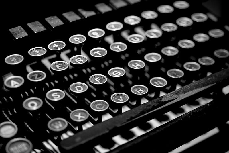 typewriter, keys, typography, HD wallpaper