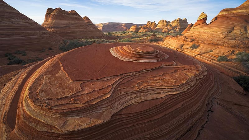Layered sandstone in Arizona, colors, landscape, rocks, usa, HD wallpaper