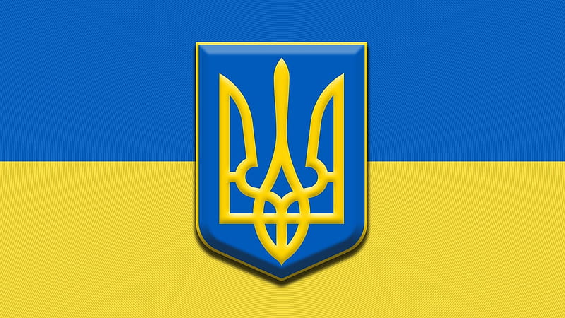 symbols of ukraine, ukraine, coat of arms of ukraine, flag of ukraine, HD wallpaper