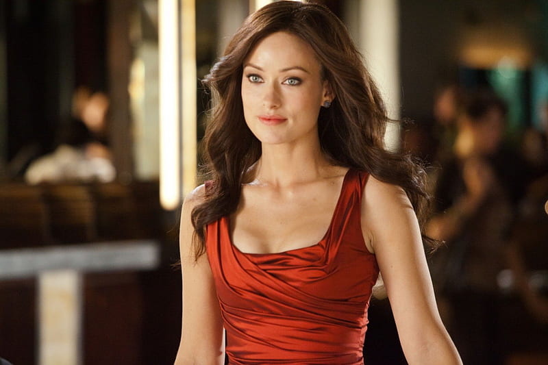 Olivia red dress, movie, woman, brunette, girl, actress, tv series, beauty, HD wallpaper | Peakpx
