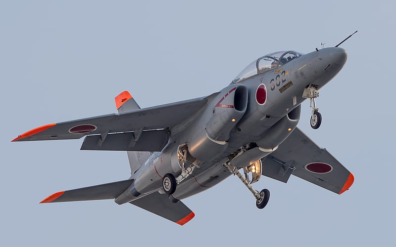 Kawasaki T-4, training aircraft, japanese aircraft, japan Air Force, military aircraft, japan, HD wallpaper