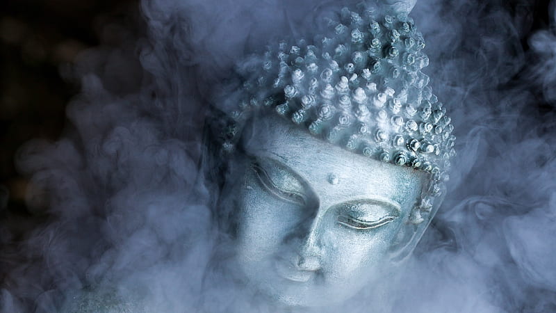 Gautama Buddha Smoke Vape Statue Buddhism Religion Asia Buddha, HD wallpaper