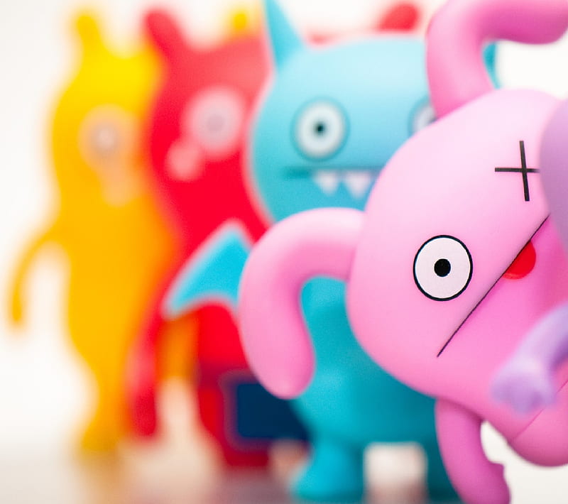 Cute and Funny, colorful, colourful, little, monster, n6, toy, HD wallpaper