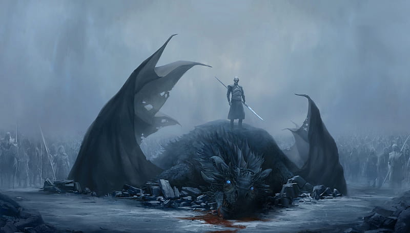 Night King and Viserion, HD wallpaper