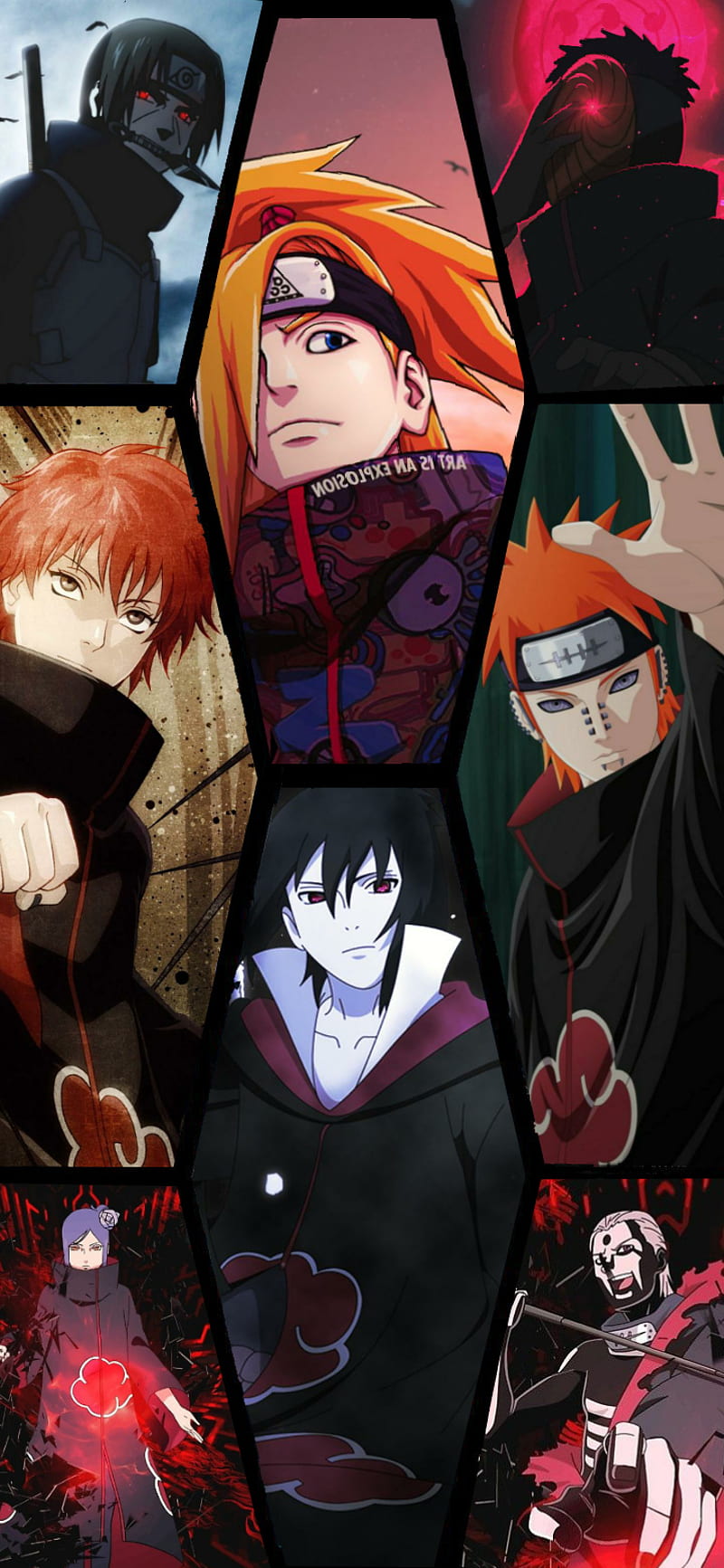 Akatsuki, anime, members, naruto, HD phone wallpaper