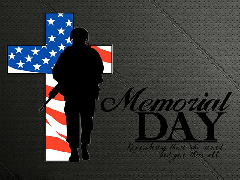 Remember and Honor, stars, veterans, soldier, gun, Memorial Day, vets, cross, flag, HD wallpaper