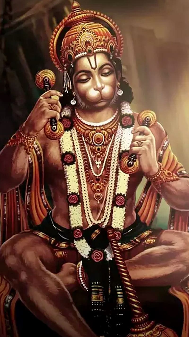 Lord Hanuman With Khartal In Hand, lord hanuman, khartal in hand ...