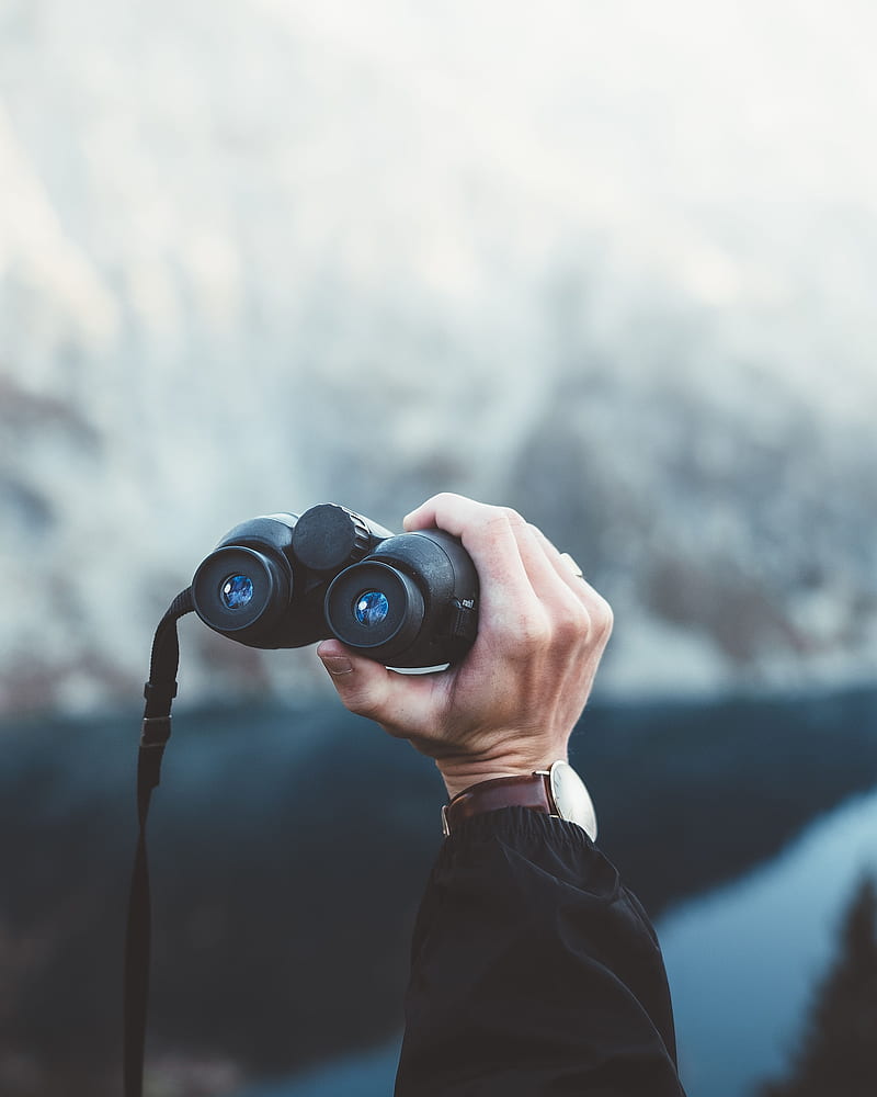 binoculars, hand, watch, focus, HD phone wallpaper