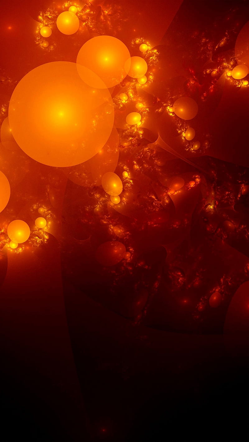 Cool, bubble, bubbles, fire, nebula, orange, HD phone wallpaper