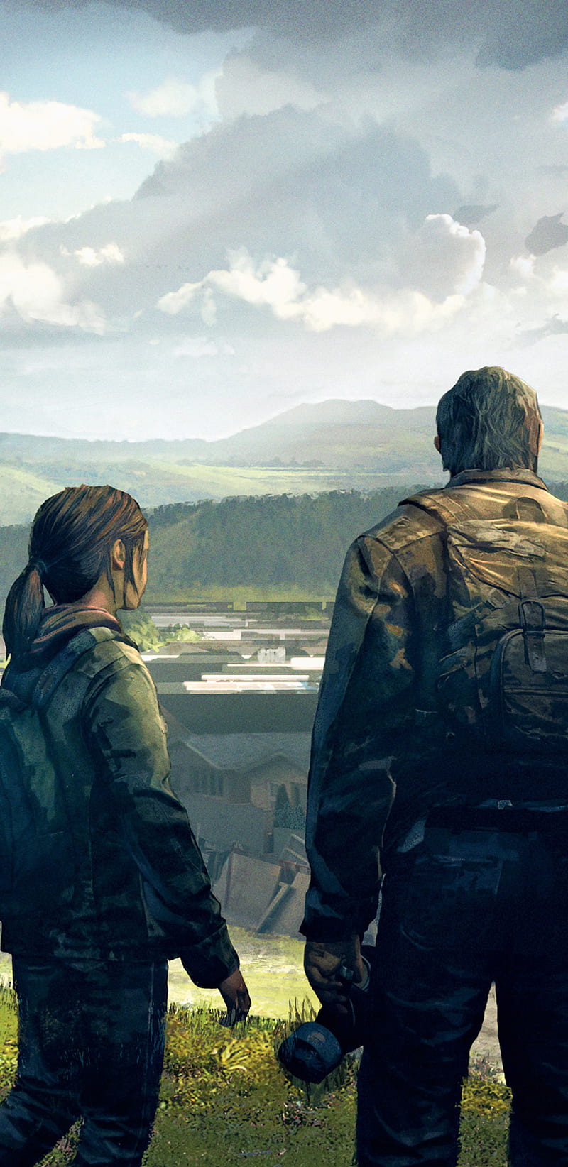 Ellie and Joel TLOU, apocalipse, games, ps4, the last of us, HD phone wallpaper