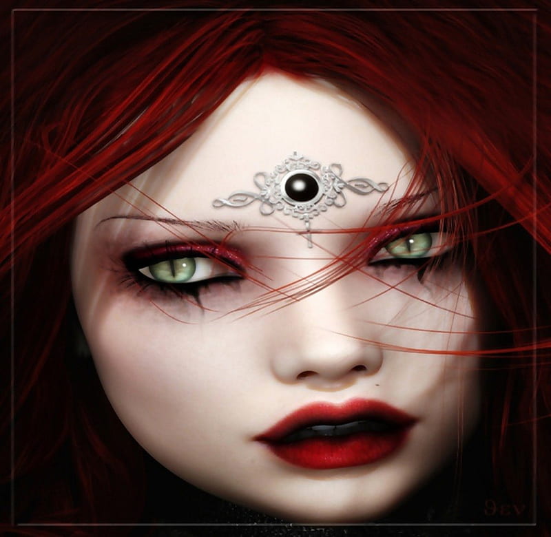 Her Killing Eyes Fantasy Green Girl Jewel Eyes Hd Wallpaper Peakpx 6395