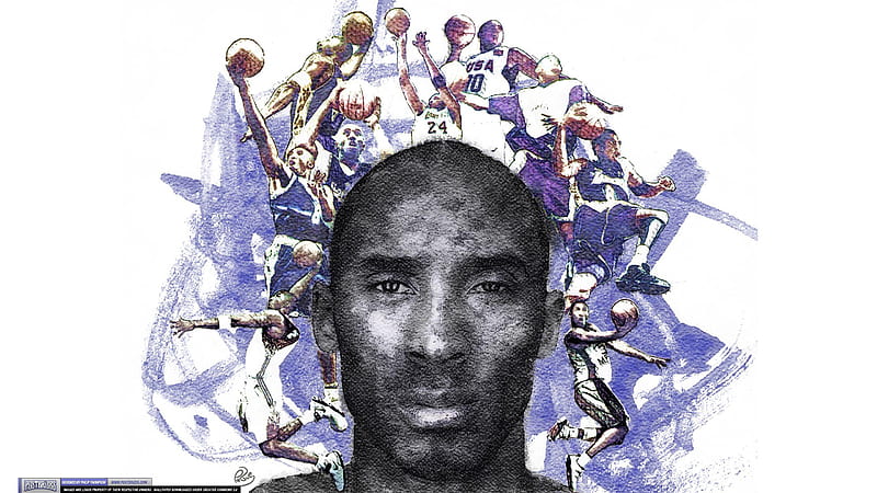 Kobe Bean Bryant Multiple In One Frame Celebrities, HD wallpaper