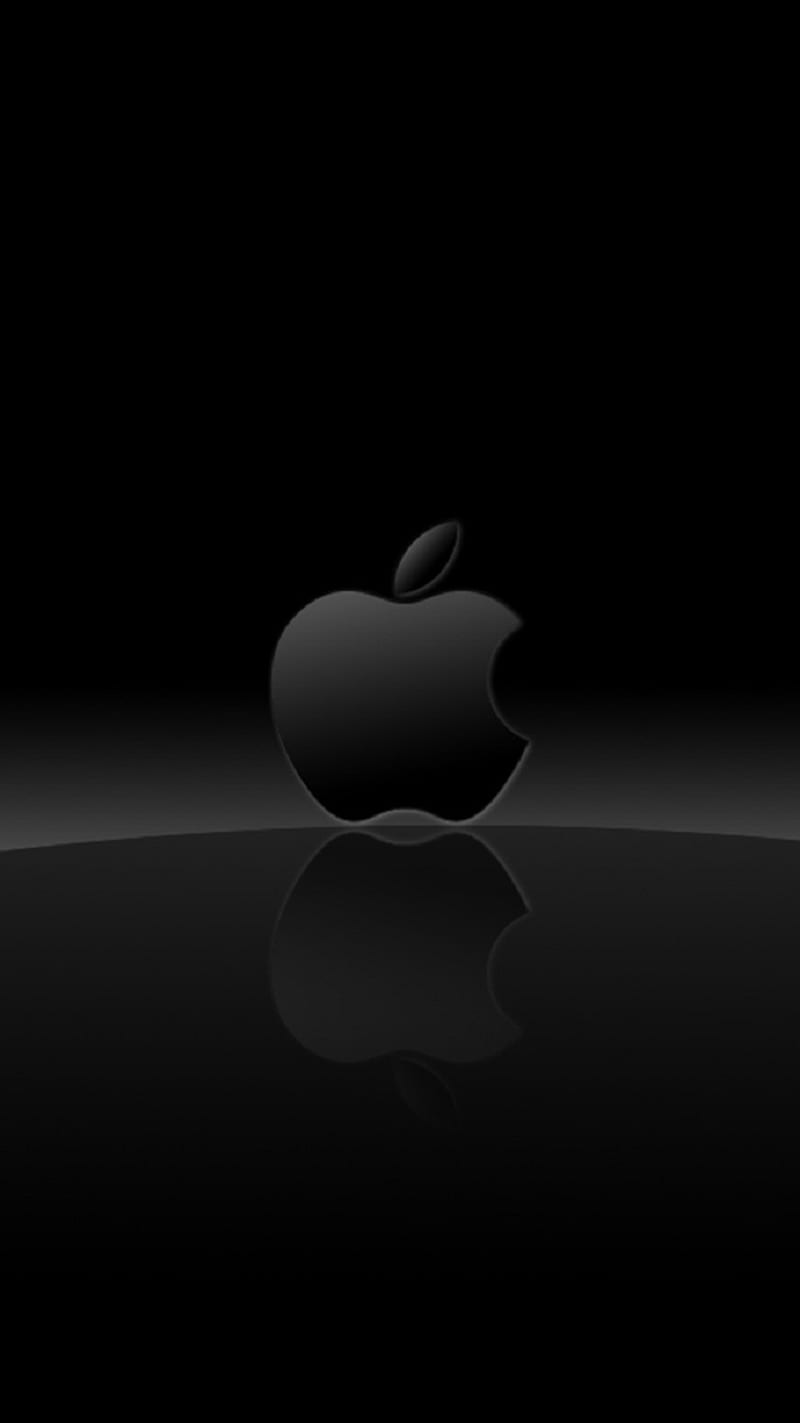Apple logo black, dark, iphone, iphone 6, HD phone wallpaper | Peakpx