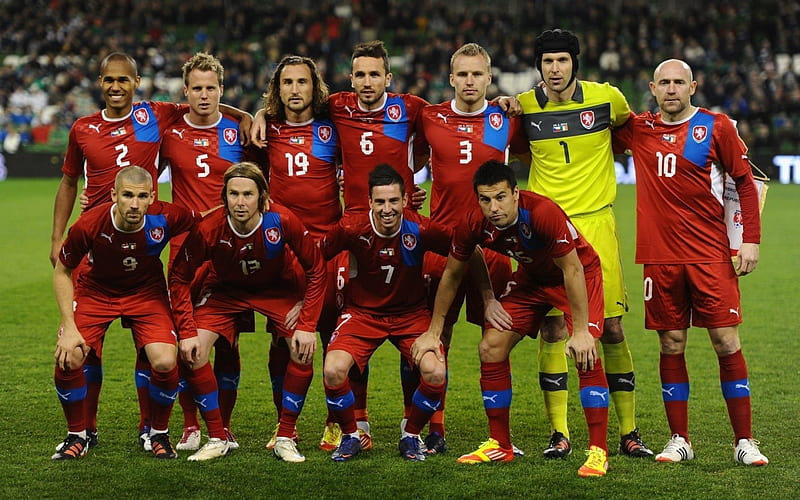 Euro 2012 - CZECH REPUBLIK, soccer, red, tshirts, yellow, color, blue, HD wallpaper