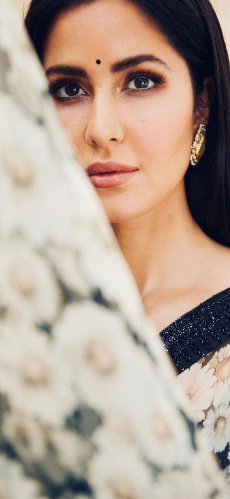 Katrina Kaif, bonito, bollywood, saree, HD phone wallpaper
