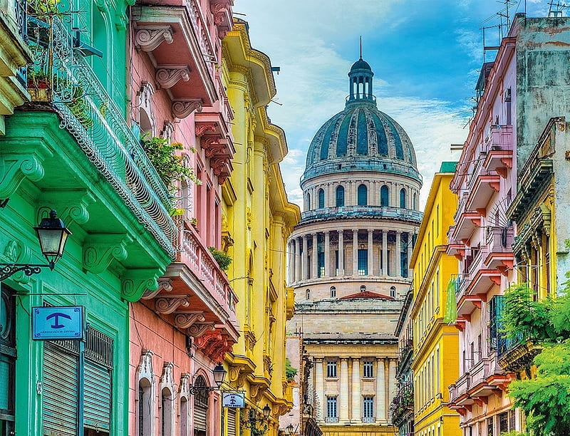 Colorful Cuba, retro, colorful, cuba, city, forbidden, visits, cigarrs, HD  wallpaper | Peakpx