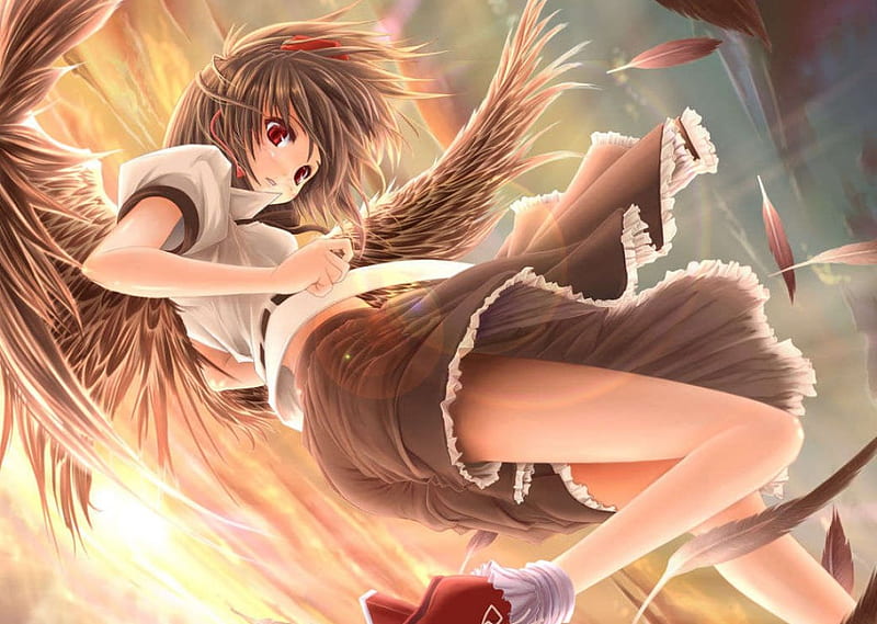 anime angel falling