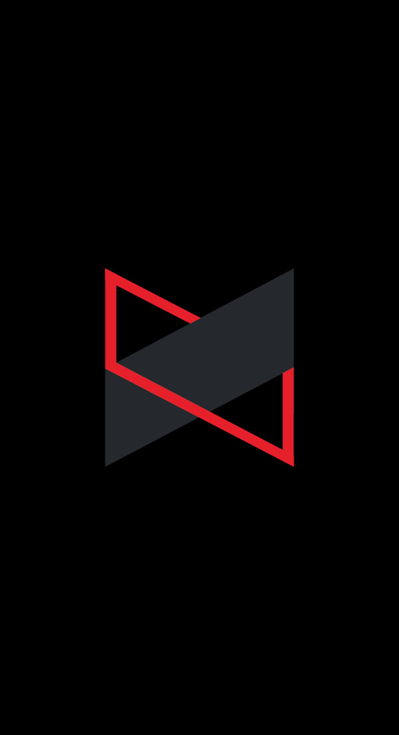 MKB Logo Black, essential, minimal, minimalistic, ph-1, red, youtuber, HD phone wallpaper