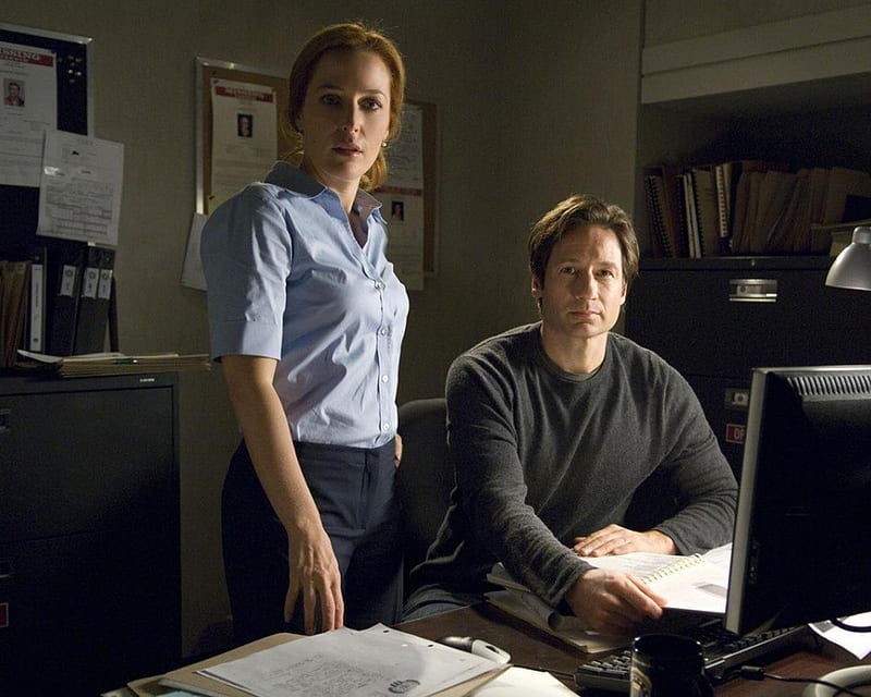 Molder and Scully, mystery, dana scully, x files, tv series, fox molder, HD wallpaper