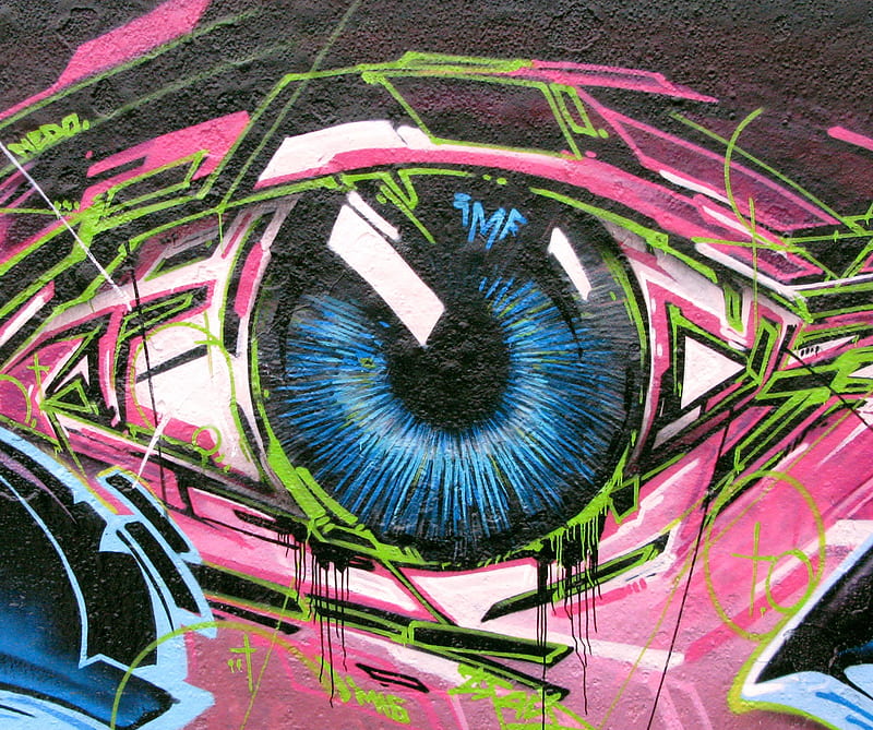 Graf Eye, graffiti, see, you, HD wallpaper