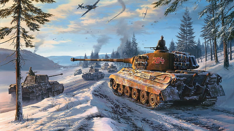 tanks, guerra, tank other, winter, HD wallpaper