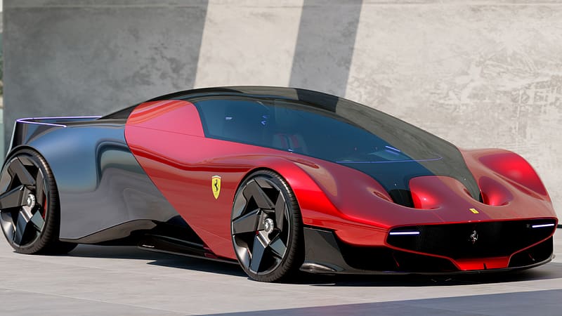 Ferrari Supercar Concept, HD wallpaper Ferrari Supercar Concept, HD wallpaper