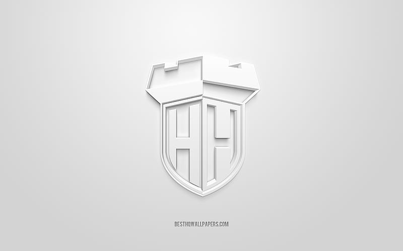 Hamburg Towers, creative 3D logo, white background, BBL, 3d emblem, German Basketball Club, Basketball Bundesliga, Hamburg, Germany, 3d art, basketball, Hamburg Towers 3d logo, HD wallpaper