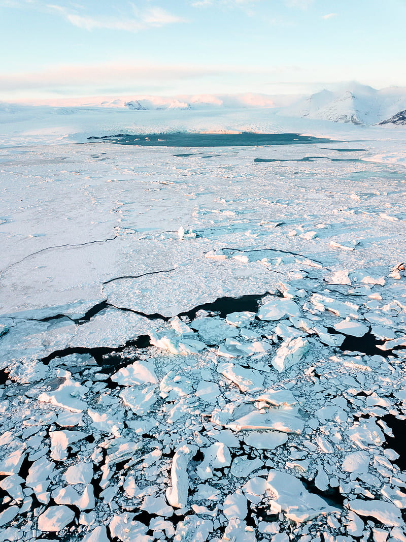 ice, frozen, glacier, north, landscape, HD phone wallpaper