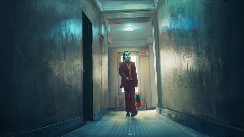 Joaquin Phoenix Joker Walking With Red Dress Joker, HD wallpaper