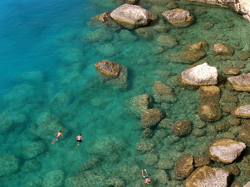 Greece, color, islands, water, ionian, HD wallpaper