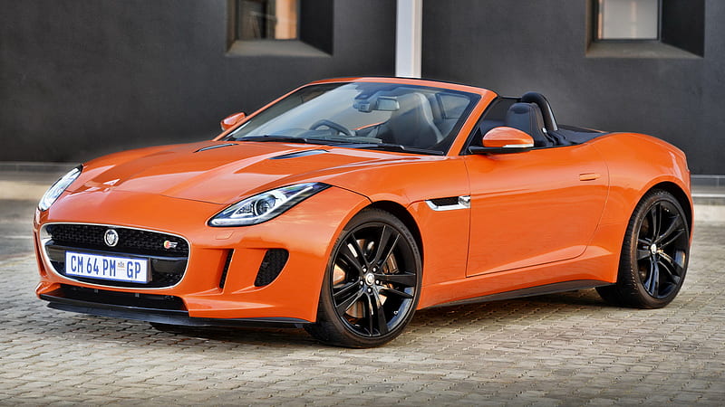 Jaguar, Jaguar F-Type V8 S, Car, Convertible, Grand Tourer, Orange Car, HD wallpaper