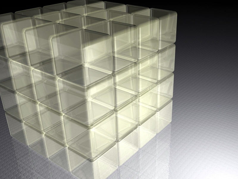 Cube Dimension, glass, cubes, HD wallpaper