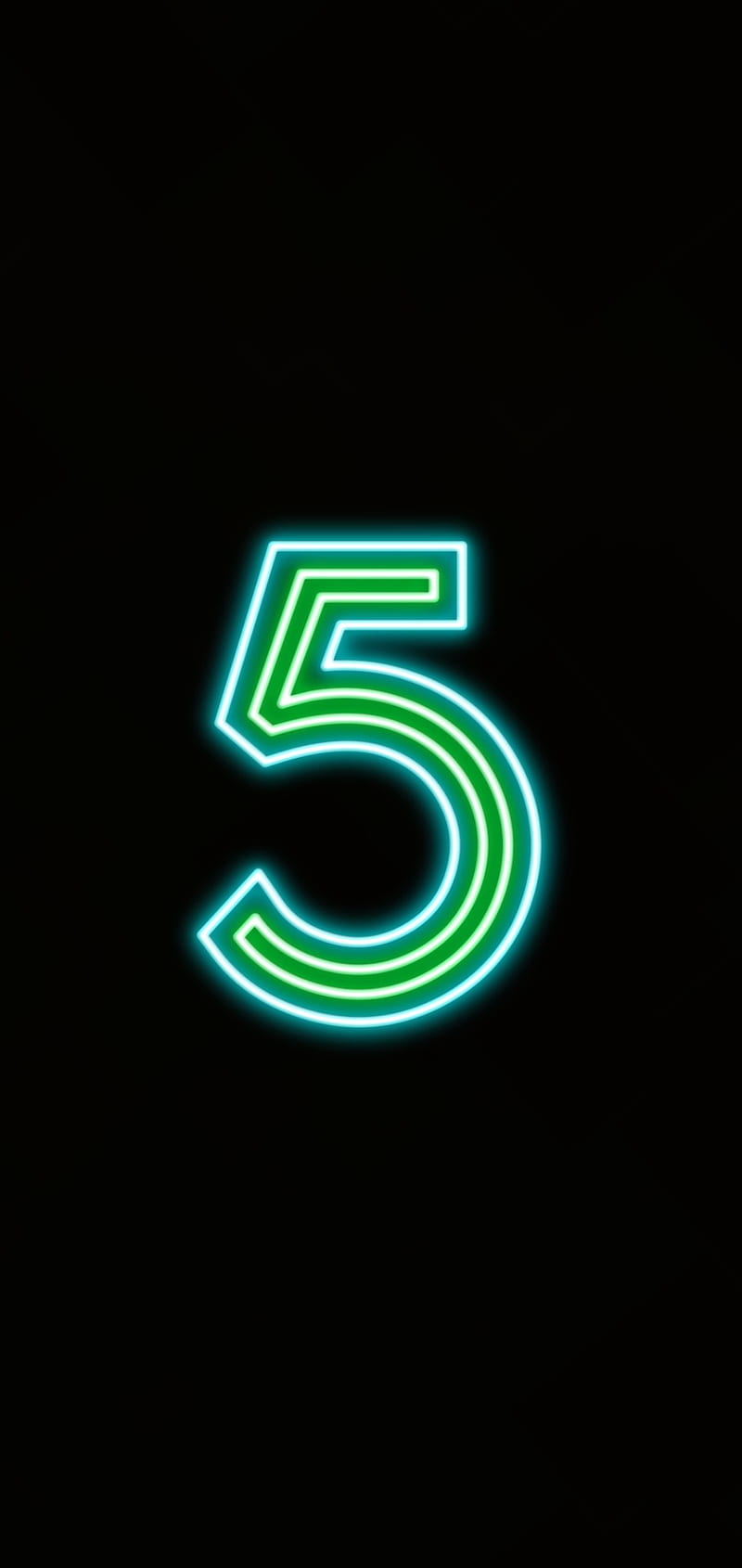Neon number , five, led, HD phone wallpaper