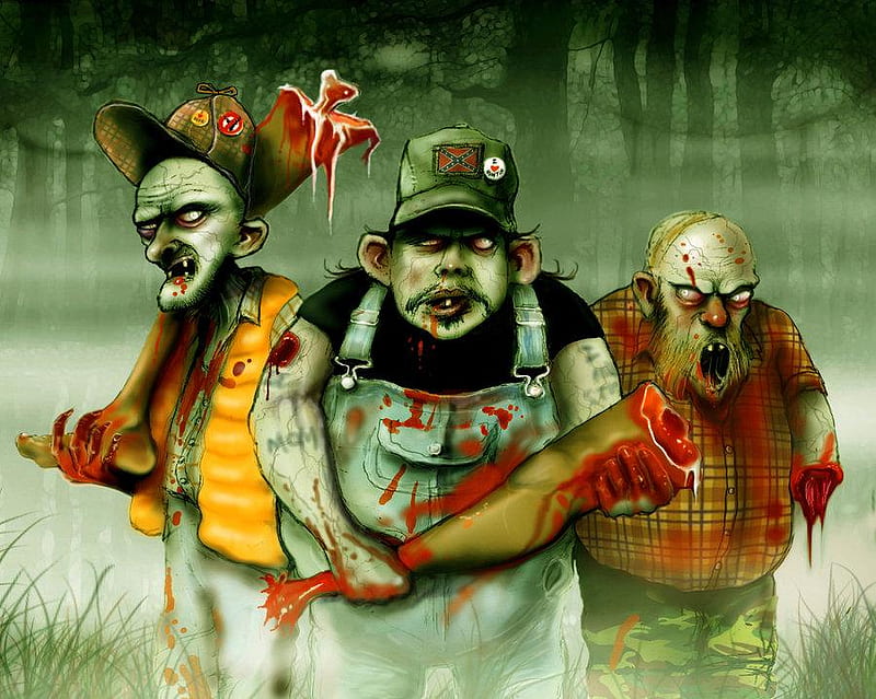 REDNECK ZOMBIES, zombies, arms, lrgs, freaky, redneck, HD wallpaper