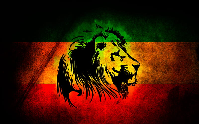 lion of judah, rasta, rasta nation, lion, rasta flag, HD wallpaper