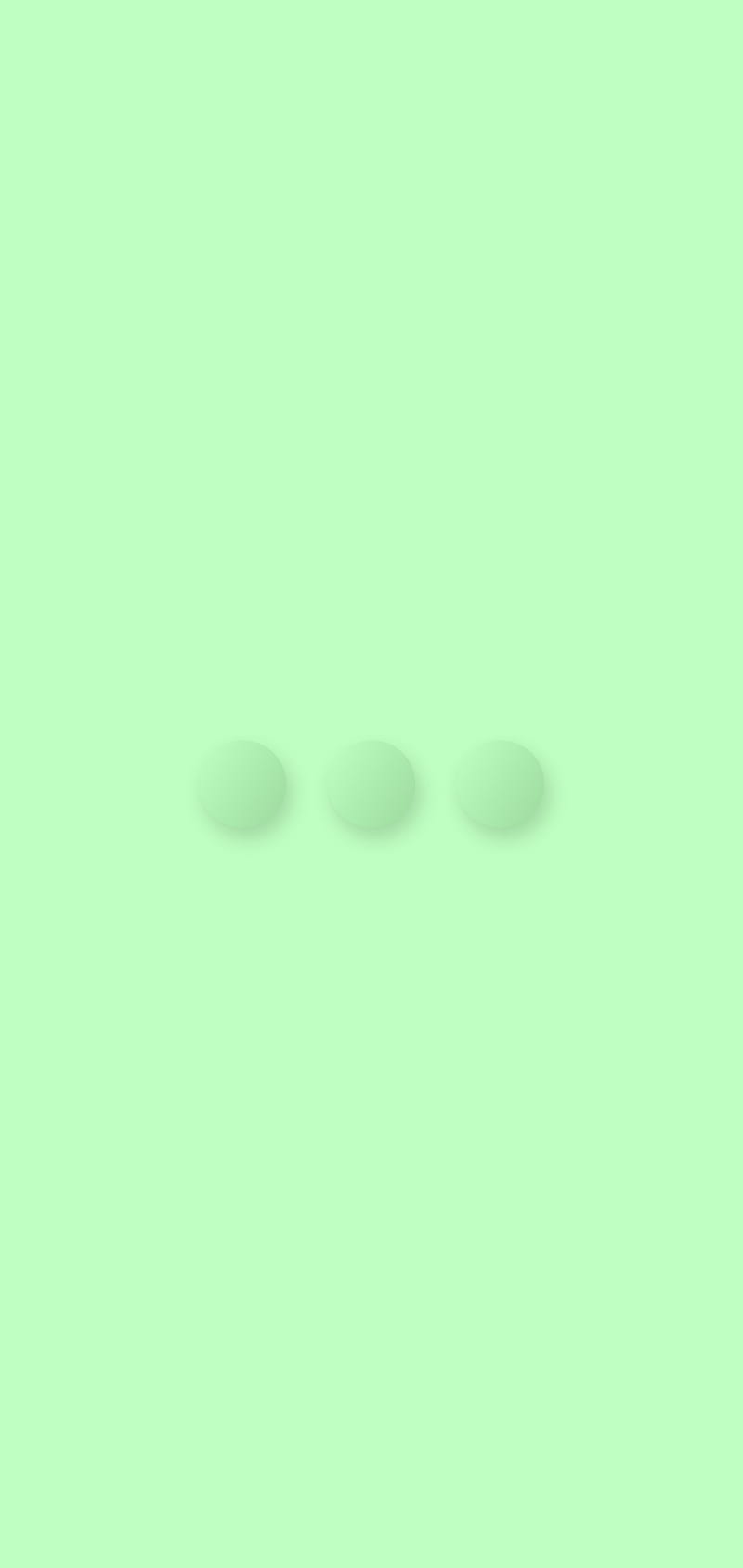 Three dots, circles, flat, green, minimal, mint, shades, shadow, HD phone wallpaper
