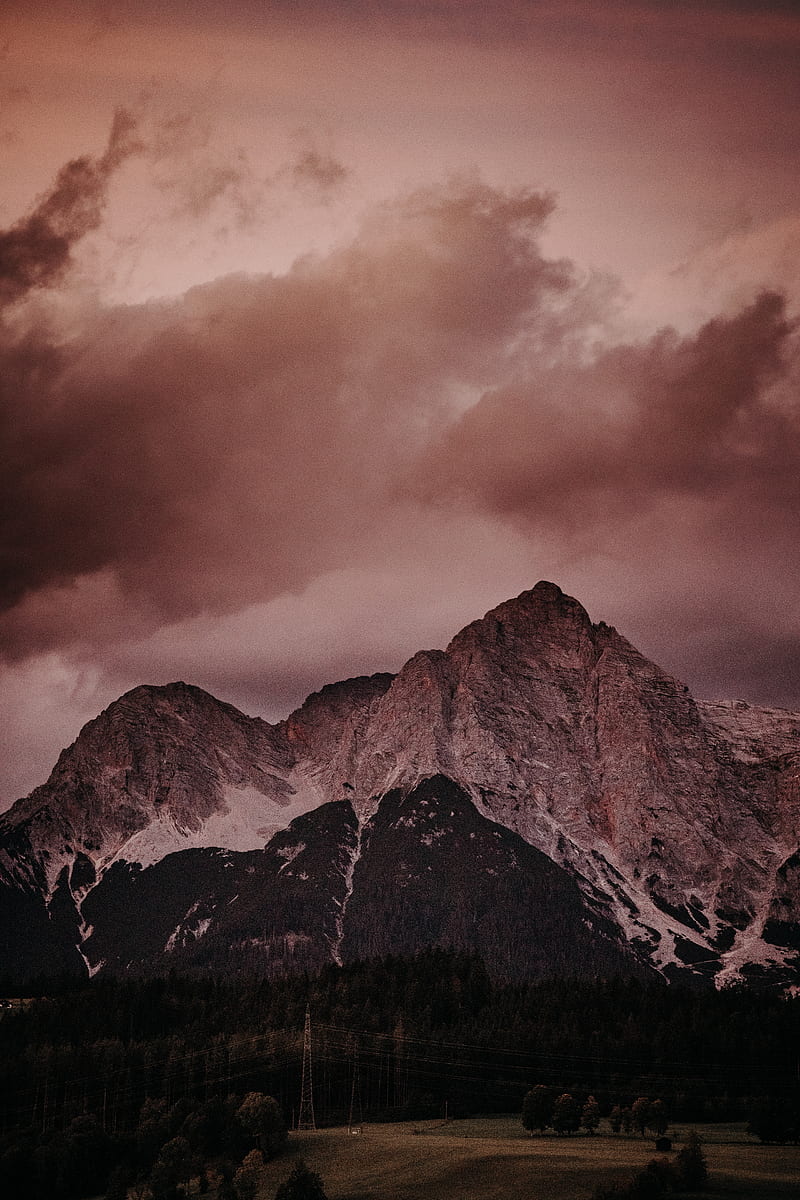 mountains, peaks, clouds, nature, landscape, HD phone wallpaper