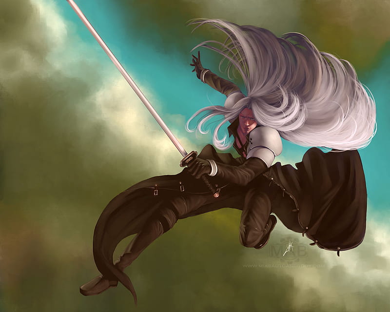 sephiroth in the Sky, video game, final fantasy, fighter, sephiroth, HD wallpaper