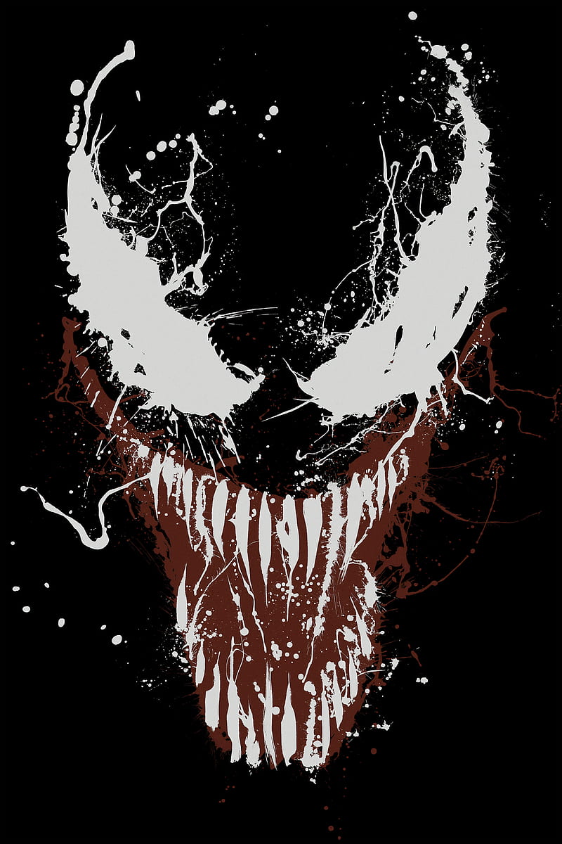 venom movie, venom, movie comics, spider man, black, marvel, HD phone wallpaper