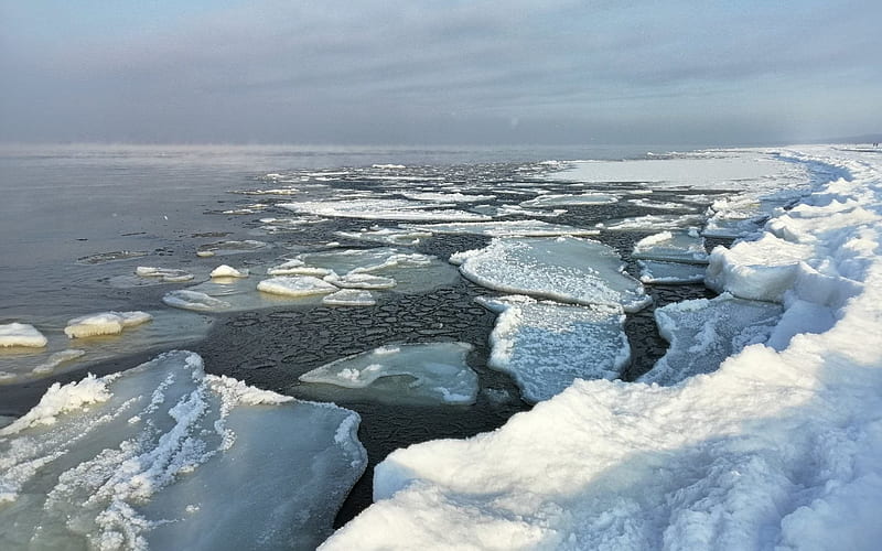 Winter Sea, ice, Latvia, sea, winter, HD wallpaper | Peakpx