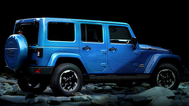Jeep, Jeep Wrangler Unlimited Polar, Blue Car, Car, Off-Road, HD wallpaper