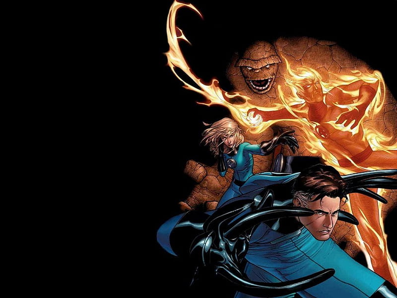 Fantastic Four, marvel, comics, heroes, HD wallpaper