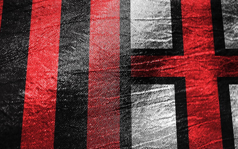 Milan, flag, Rossoneri, colours, Serie A, AC Milan, HD wallpaper